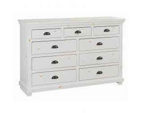 Progressive Furniture Willow Drawer Dresser in Distressed White