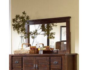 Progressive Furniture Trestlewood Mirror in Mesquite Pine