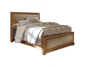 Progressive Furniture Willow Upholstered Bed in Distressed Pine, King