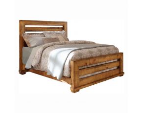 Progressive Furniture Willow Slat Bed in Distressed Pine, King