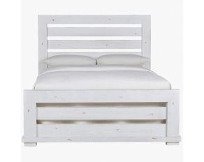 Progressive Furniture Willow Slat Bed in Distressed White, King