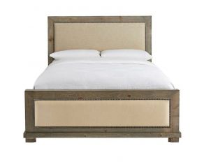 Progressive Furniture Willow Upholstered Bed in Weathered Grey, Queen