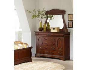 Chateau Dresser with Mirror in Cherry