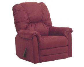 Winner Plush Padded Back Rocker Recliner in Sangria