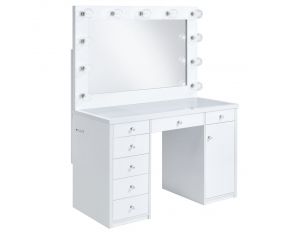 Amia Complete Vanity with Lightbulbs in White