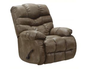 Berman Tufted Chaise Rocker Recliner in Silt