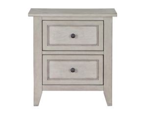 Raelynn No Touch Lighting Control Drawer Nightstand in Weathered White