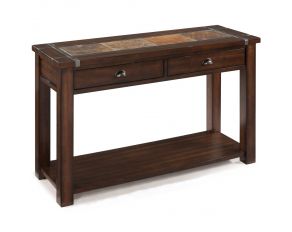 Magnussen Roanoke Rectangular Sofa Table in Cherry and Slate