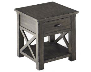 Progressive Furniture Crossroads Rectangular End Table in Smokey Grey