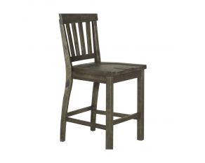 Magnussen Bellamy Counter stool in Deep Weathered Pine - Set of 2