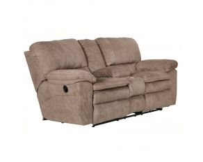 Reyes Lay Flat Reclining Console Loveseat in Portabella