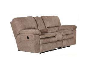 Reyes Power Lay Flat Reclining Console Loveseat in Portabella