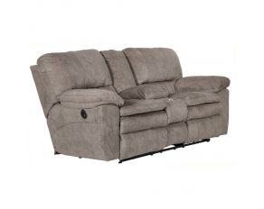 Reyes Power Lay Flat Reclining Console Loveseat in Graphite