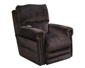 Warner Power Headrest with Lumbar Lift Lay Flat Recliner in Slate