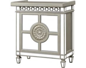 Varian II 36 Inch Wine Cabinet in Mirrored and Antique Platinum