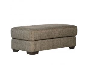 Ava Rectangular Ottoman in Pepper