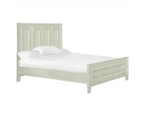 Raelynn Queen Panel Bed in Weathered White