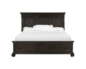 Bellamy King Panel Storage Bed in Peppercorn