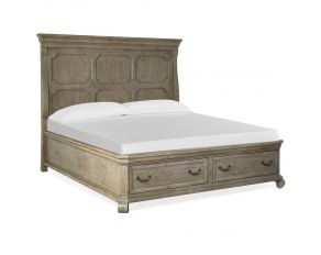 Tinley Park King Panel Storage Bed in Dovetail Grey