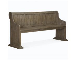 Tinley Park Bench with Back in Dovetail Grey