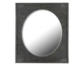Abington Portrait Oval Mirror in Weathered Charcoal
