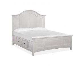 Heron Cove Queen Arched Storage Bed in Chalk White
