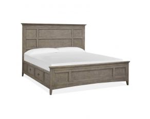 Paxton Place California King Panel Storage Bed in Dovetail Grey