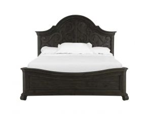 Bellamy California King Shaped Panel Bed in Peppercorn