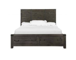 Abington California King Panel Storage Bed in Weathered Charcoal