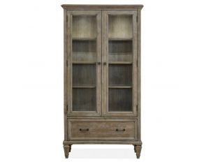 Lancaster Door Bookcase in Dovetail Grey