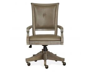 Lancaster Fully Upholstered Swivel Chair in Dovetail Grey