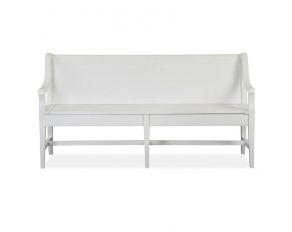 Heron Cove Bench with Back in Chalk White