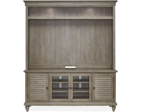 Lancaster Console with Hutch in Dovetail Grey