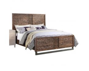Acme Furniture Andria Panel Bed in Reclaimed Oak, King