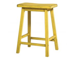 Acme Furniture Gaucho 2 Piece Counter Height Stool, 24"H in Yellow