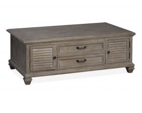 Lancaster Lift Top Storage Cocktail Table in Dovetail Grey