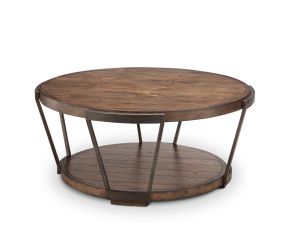 Yukon Round Cocktail Table in Bourbon