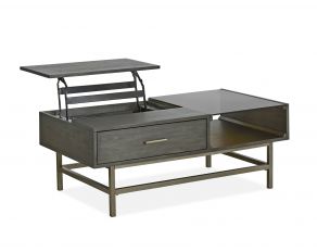 Fulton Lift Top Cocktail Table in Smoke Anthracite