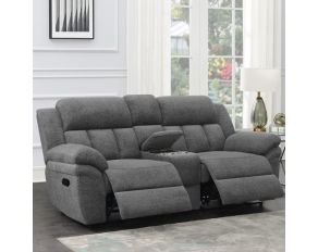 Bahrain Motion Loveseat in Charcoal