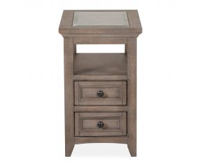 Paxton Place Chairside End Table in Dovetail Grey