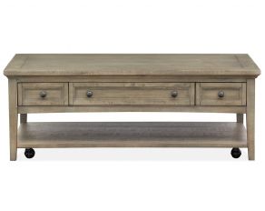 Paxton Place Rectangular Cocktail Table in Dovetail Grey