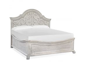 Bronwyn Queen Shaped Panel Bed in Alabaster