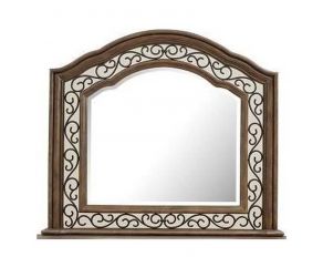 Durango Shaped Mirror in Willadeene Brown