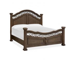 Durango King Panel Bed in Willadeene Brown