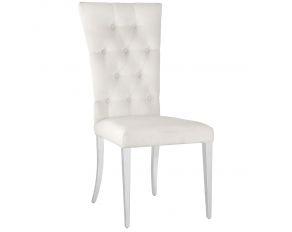 Kerwin Tufted Upholstered Side Chair in White