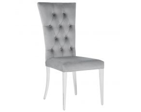 Kerwin Tufted Upholstered Side Chair in Grey