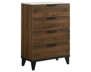 Mays 4-Drawer Chest in Walnut