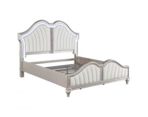 Evangeline California King Upholstered Bed in Silver Oak