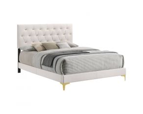 Kendall King Wooden Bed in White
