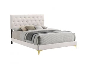 Kendall California King Wooden Bed in White